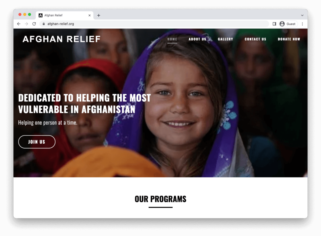 afghan relief