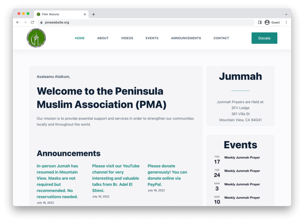 pma website